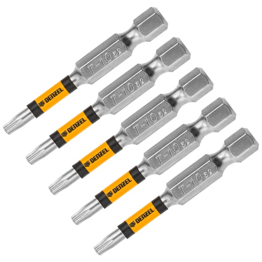 [7711318] Denzel Bit Set T10 × 50 mm (2″), 5 pcs / Набор бит Дензел T10 × 50 мм (2″), 5 шт.
