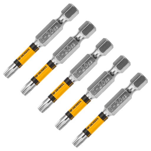 [7711320] Denzel Bit Set T20 × 50 mm (2″), 5 pcs / Набор бит Дензел T20 × 50 мм (2″), 5 шт.