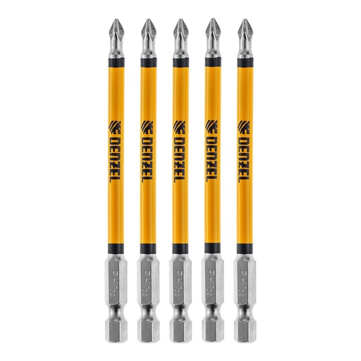 [7711327] Denzel Bit Set PH1 × 100 mm (4″), 5 pcs / Набор бит Дензел PH1 × 100 мм (4″), 5 шт.