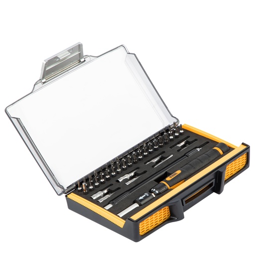 [7711599] 48 pc, Precision screwdriver with bits and sockets for precision work, Flexible driver// Denzel 7711599