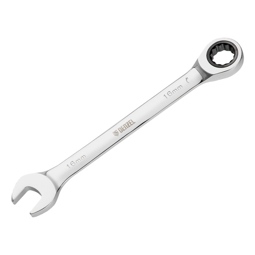[7714809] Denzel Ratcheting Combination Wrench 16 mm / Комбинированный трещоточный ключ Дензел 16 мм