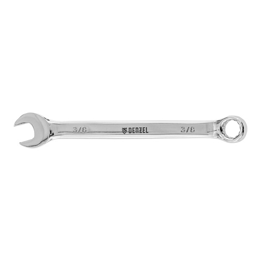 [7715184] 3/8" Polished chrome combination wrench// Denzel 7715184