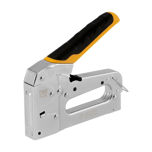 [7740908] Heavy-duty tacker/nailer, metal body, rubber handle// Denzel 7740908