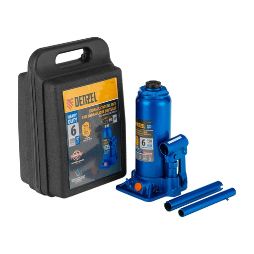 [7751124] Denzel Hydraulic Bottle Jack 6 t, 216–413 mm, with Blow Case