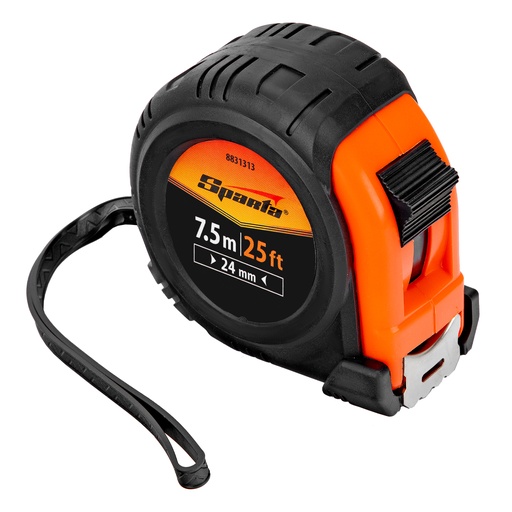 [8831313] Measuring tape Elastica, 7,5 m * 24 mm, rubber body// Sparta