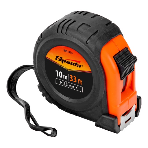 [8831314] Measuring tape Elastica, 10 m * 25 mm, rubber body// Sparta