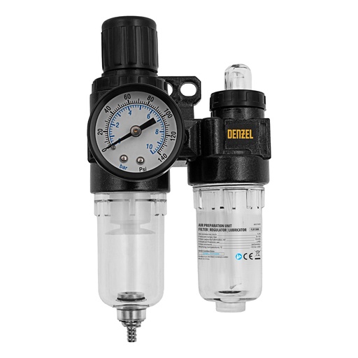 [8857469] 1/4" Air preparation unit Air Filter /Regulator /Lubricator FLR1500// Denzel 8857469