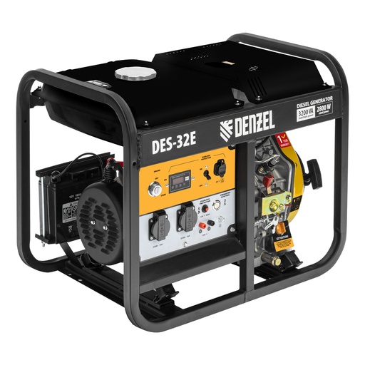 [8894412] Denzel Diesel Generator DES-32E, 3.2 kVA, 230 V, 11 L, Electric Starter / Дизельный генератор Дензел DES-32E, 3,2 кВА, 230 В, 11 л, электрический запуск