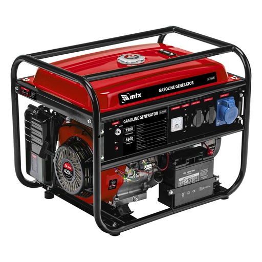[8894549] Gasoline generator BS-7500E, rated power 6,5 kW,max power 7,5 kVA, 230 V, 25 L,electric start// MTX