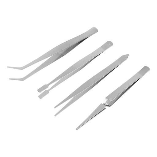 [9148455] 4 pcs Tweezers set, stainless steel// Sparta