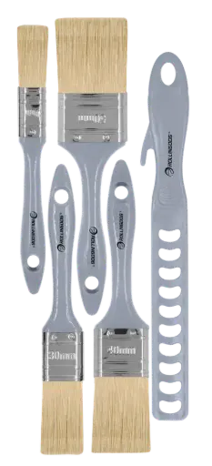 [10634] Rolling Dog 5PC Brush Kit W/ Stir Bar / Набор кистей с мешалкой 5 в 1, Art. 10634