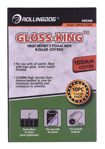 [348] High Density Foam MiniRoller Covers 10PC Art. 00348