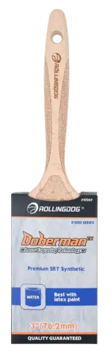 [10269] Rolling Dog Laser engraved handle Paint Brush 3" / Кисть с лазерной гравировкой 3", Art. 10269