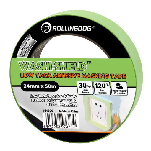 [81390] Rolling Dog Low Tack Adhesive Masking Tape (24 mm × 50 m) / Малярная лента (24 мм × 50 м), Art. 81390