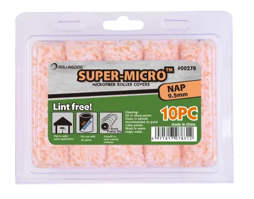[00278] RollingDog Super-Micro Microfiber Mini Roller Cover 100 mm (4″), 10 pcs / Мини-валик из микрофибры RollingDog Super-Micro 100 мм (4″), 10 шт.