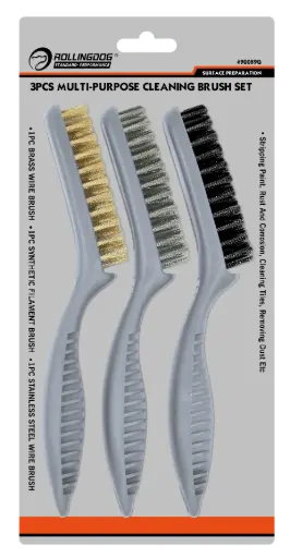 [90089G] Rolling Dog Multi-Purpose Brush Set 3pc / Набор универсальных щёток 3 шт., Art. 90089G