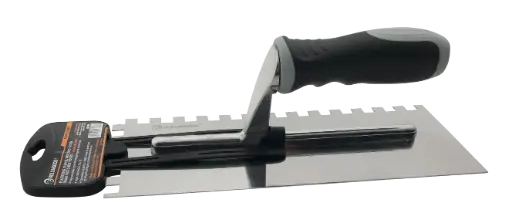 [50146] RollingDog Plastering Trowel With Two Sided Notched Edges 280 × 115 × 10 mm / Шпатель RollingDog для штукатурки с двухсторонними зубчатыми краями 280 × 115 × 10 мм
