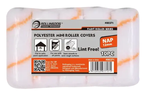 [371] Rolling Dog STANDARD Polyester Roller Covers 4" 10-Pack (100mm) / Набор валиков 4" (100 мм), Art. 00371