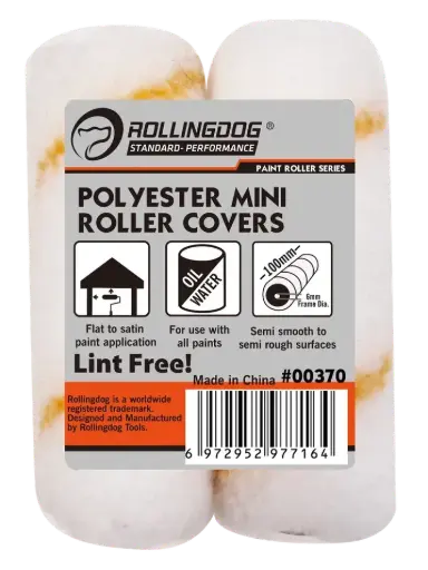 [370] RollingDog Polyester Roller Covers 100 mm (4″), 2 pcs / Валик из полиэстера RollingDog 100 мм (4″), 2 шт. — 00370