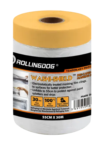 [80510] RollingDog Pre-Taped Masking Film 55 cm × 30 m