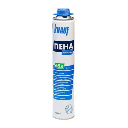 [460230] Пена монтажная профессиональная всесезонная 850 мл Knauf 460230 /Professional all-season polyurethane foam 850 ml Knauf 460230