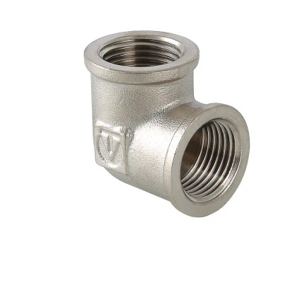 [Vtr.090.N.0006] VALTEC Threaded Fitting: Elbow 90° FF 1"/ Угольник латунный никелированный 1" (вн./вн.)
