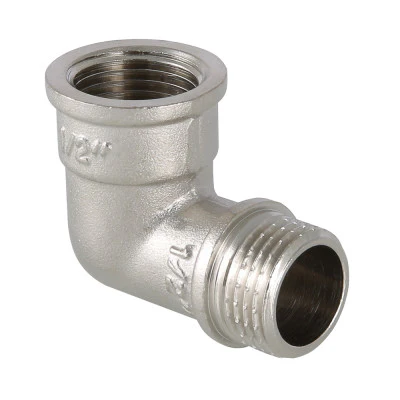 [VTr.092.N.0008] VALTEC Threaded Fitting: Elbow MF 1 1/2"/ Угольник латунный никелированный 11/2" (вн./нар.)