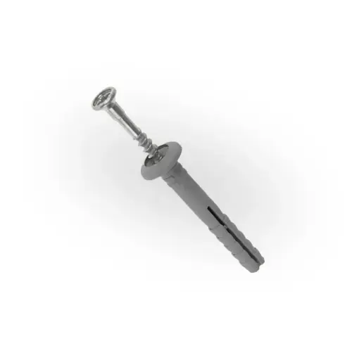 [УТ-00002243] JEST Dowel-nail polypropylene6х80 mushroom cuff (100 pcs) / Дюбель-гвоздь полипропилен 6х80 гриб. ман. (100 шт) - УТ-00002243 