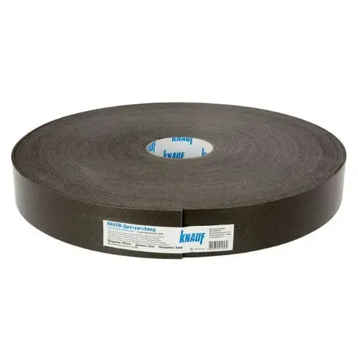 [black 50 mm] Лента уплотнительная Knauf Дихтунгсбанд 50 мм×30 м (Черная)
