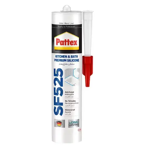 [2595613] Pattex SF525 Sanitary Silicon Sealant 280 ml (White) / Cанитарный силиконовый герметик Pattex SF525 280 мл (белый) — 2595613