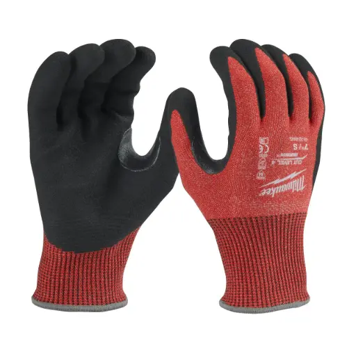 [4932471611] Milwaukee Dipped Gloves Cut Level 3 (L/9) / Защитные перчатки с покрытием Milwaukee, уровень защиты 3, размер L/9