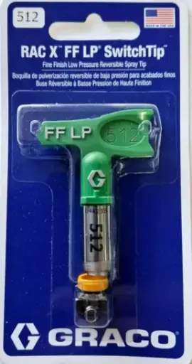 [80FFLP512] GRACO Fine Finish Low Pressure Reversible Spray Tip FFLP512 / Низконапорная реверсивная форсунка для финишного распыления GRACO FFLP512