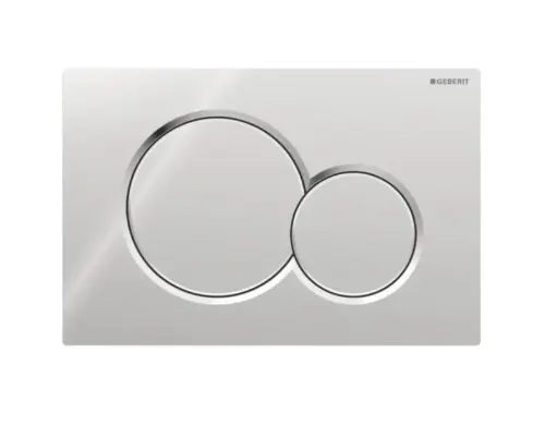 [115.770.21.5] Geberit Sigma01 Dual Flush Flush Plate, Bright Chrome