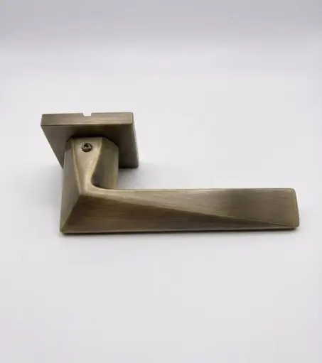 Door Handle Cross MSN, Antique Brass