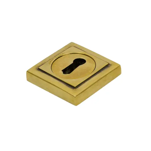 Square Escutcheon, Antique Brass / Квадратная накладка, античная бронза