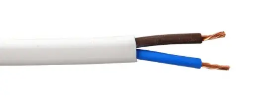 Bettex Flexible Twin Flat Cable, 0.75 mm × 2C, White