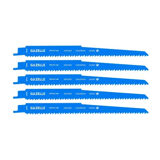 [G80384] Gazelle Reciprocating Saw Blade 225 × 19 × 1.3 mm, 5 pcs / Полотно для сабельной пилы Gazelle 225 × 19 × 1.3 мм, 5 шт.