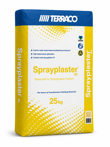 Terraco Sprayplaster BC Ready-Mix Plaster, 25 kg