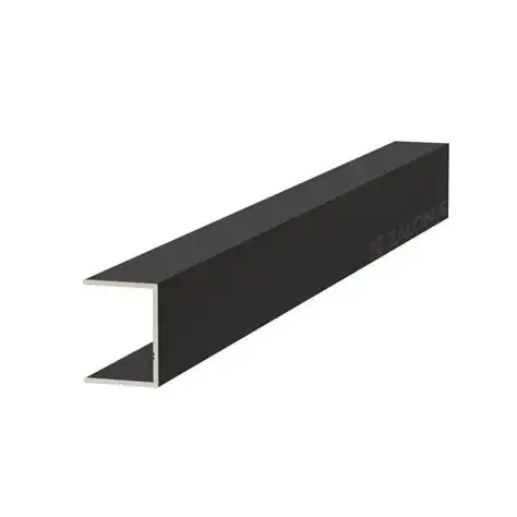 [Desert King BCR Black Brushed] Алюминиевый U-образный профиль Desert King BCR Black Brushed 10 × 10 мм, 3 м (цена за метр)