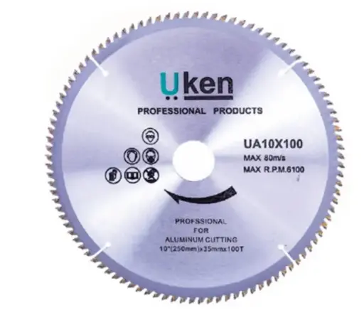[UA10X100] UKEN Circular Saw Blade 250 × 35 mm, 100T Aluminium / Диск пильный по алюминию UKEN 250 × 35 мм, 100T