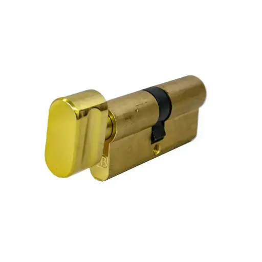 [AHCYTB9031] Ultimate 6 Pin Brass Cylinder Key + Thumb Turn 90 mm with 3 Keys, Antique Brass