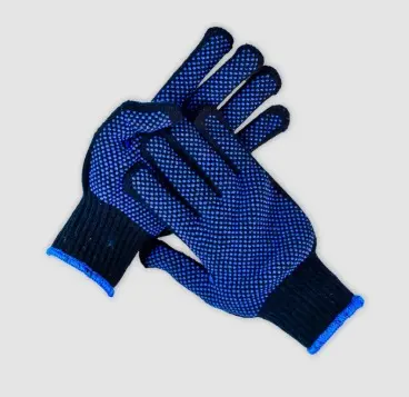 [Dotted Gloves Blue] Dotted Gloves Blue, 12 Pairs