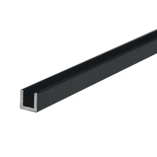 [Desert King BCR Aluminium U-Channel] Desert King BCR Aluminium U-Channel 5 × 5 × 5 mm, Black Matt