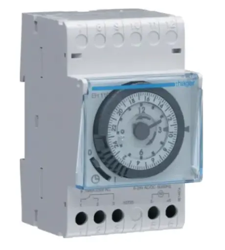 [Hager EH110 16A Analog Timer] Hager EH110 16A Analog Timer, 3 Modules (1 Channel)