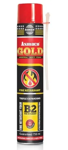 [ASMACO] ASMACO Gold Fire Retardant Foam Spray B2, 750 ml / Пена монтажная огнестойкая ASMACO Gold B2, 750 мл