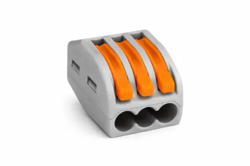 [222-413] WAGO 3 Wire Connector 222-413, Pack of 50 (Price per Pcs) / Соединительная клемма WAGO 222-413, 3 проводная, 50 шт. (цена за шт.)