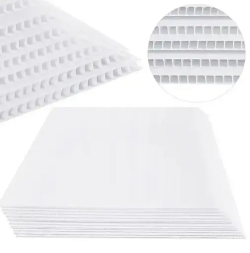 [CorrPPHSheet] Corrugated PP Hollow Sheet 900 × 2000 × 3 mm, White