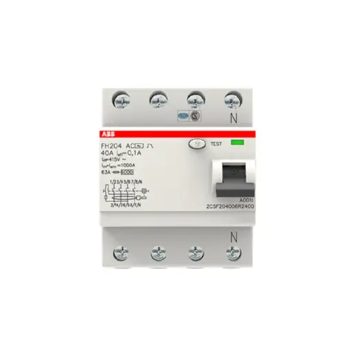 [FH-204-AC-40/0.1] ABB RCCB (ELCB) 40A, 4P, 100mA / УЗО ABB 40А, 4P, 100 мА