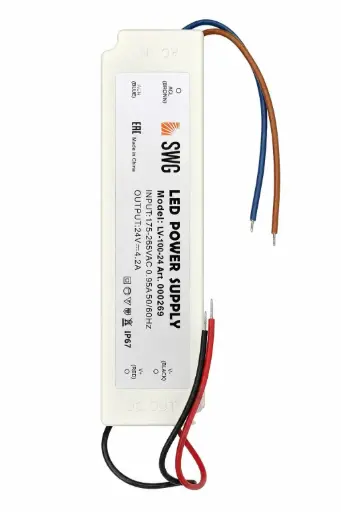 [LV-100-24] SWG Power Supply for LED Strip IP67 10 W 24V