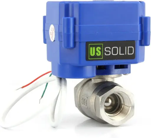 [U.S. Solid] U.S. Solid Motorized Ball Valve 9–24V 19 mm (AC/DC)
